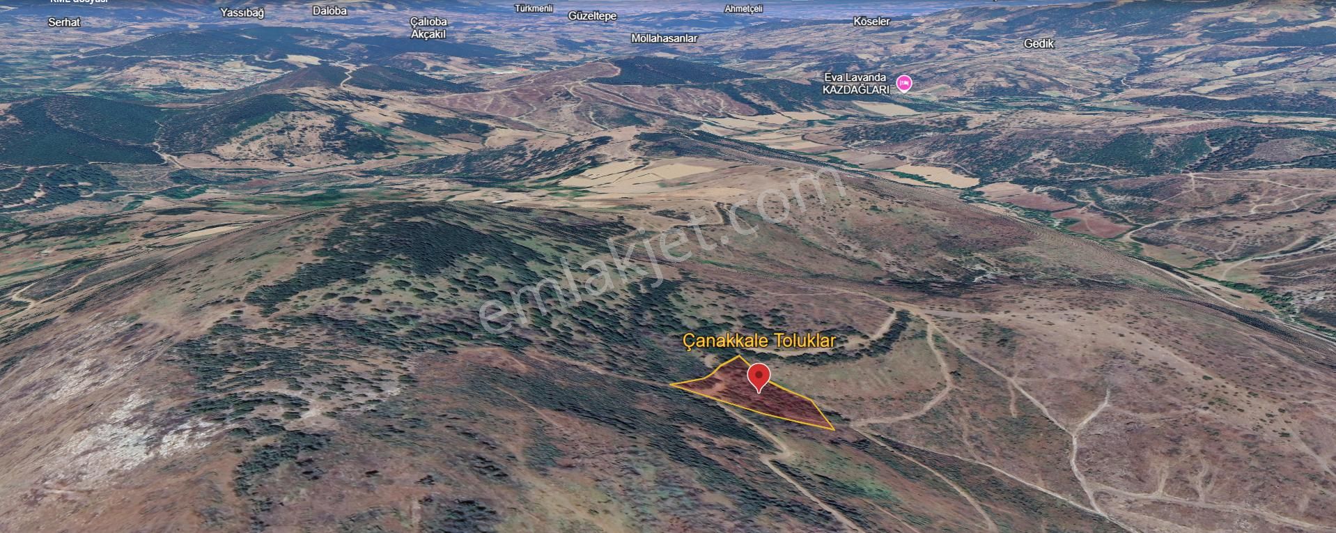 Çanakkale Bayramiç Toluklar Köyü'nde Yatırımlık Fırsat! 4.200 M² Müstakil Satılık Arsa