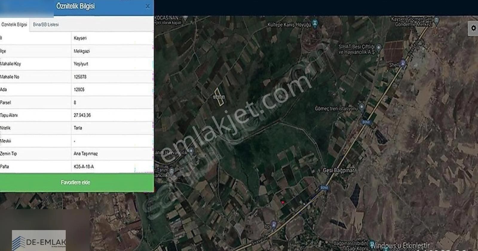 Değer Gyo Melikğazi/yeşilyurt 27.943 M2 Hızlı Tapu Devir İmkanı