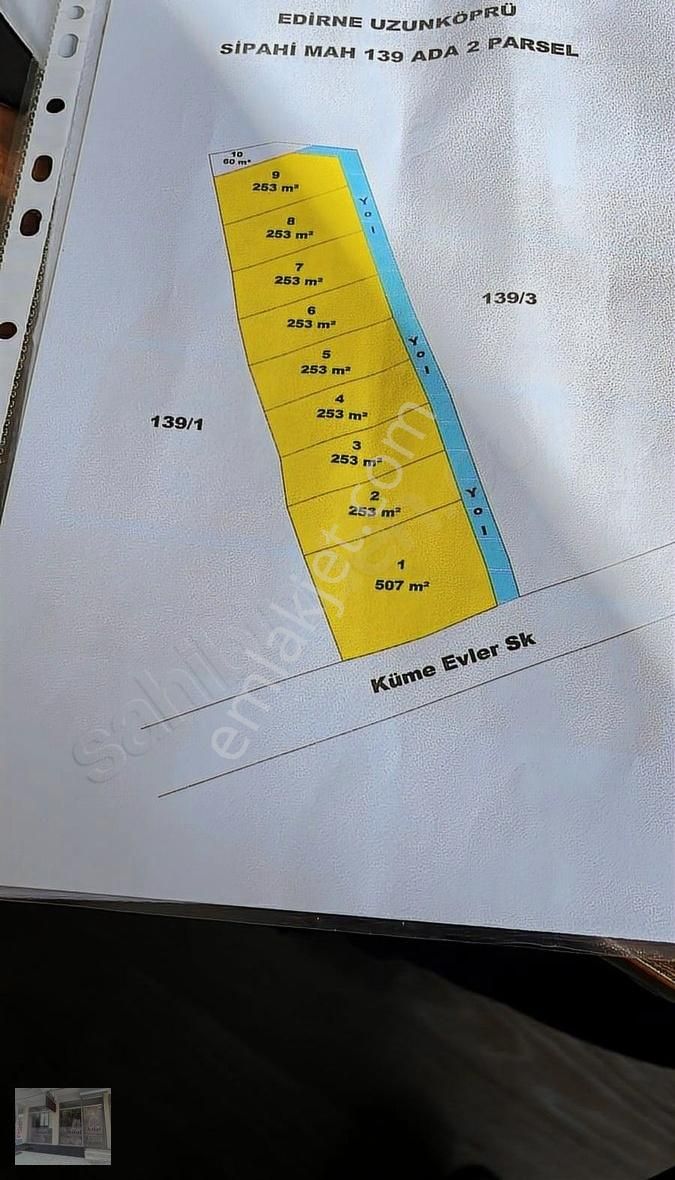 Edirne Uzunköprü Sipahi De Köy İçinde İçinde Yapı Olan Arsa