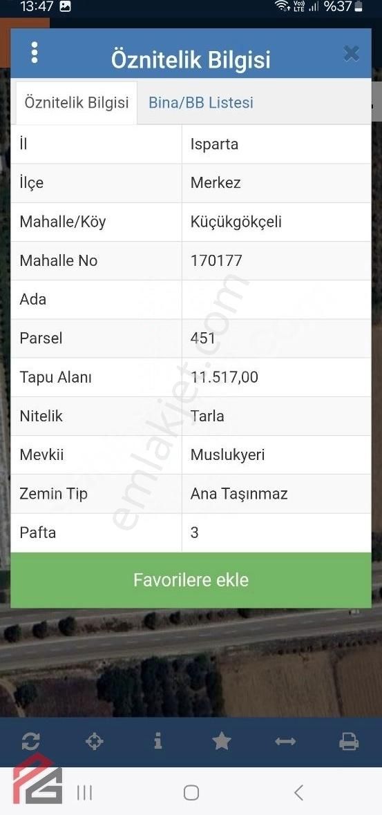 Yola Sıfır Mükemmel Konumda Tarla