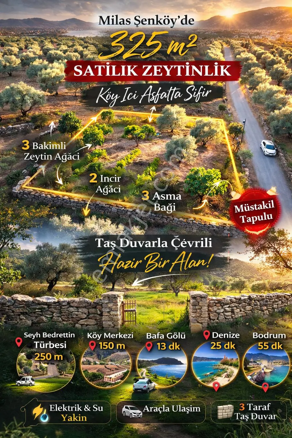 Doğa İle Başbaşa Asfalt Yola Sıfır Köyün Dibinde Hobi Bahçesi