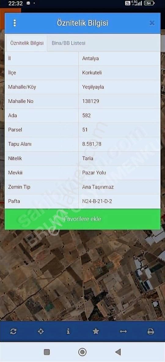 Satılık Korkuteli Yeşilyaylada 8.500 M2 Tarla - Görsel 2