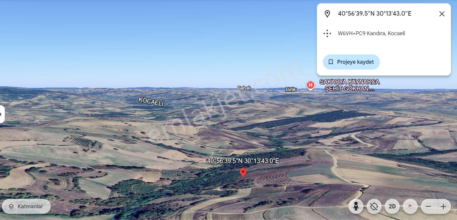 Kocaeli Kandıra Araman Da 40m Yola Cephe Satılık %5 İmarlı Tarla
