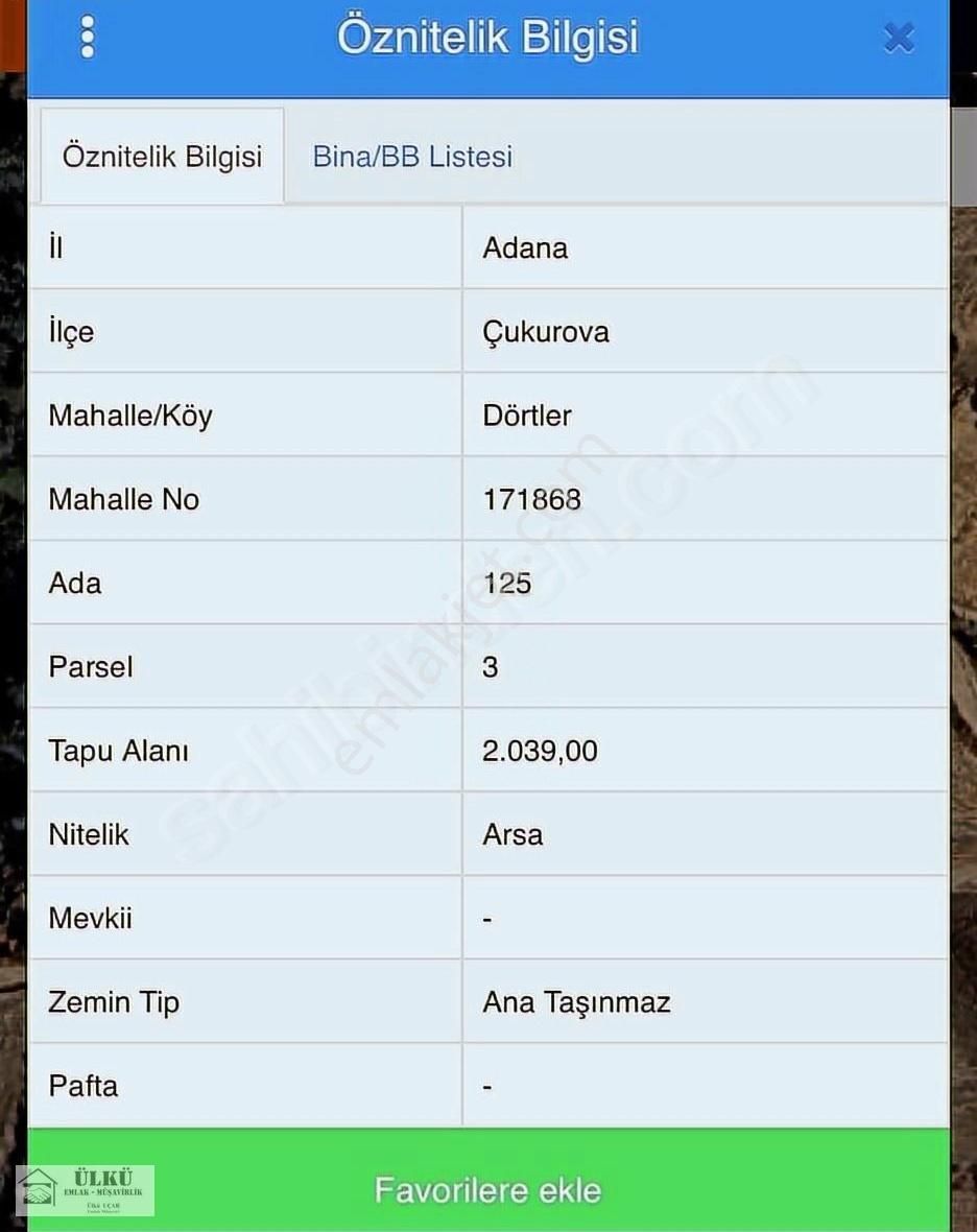 Dörtlerde Satılık İmarlı Arsa 152 Hisse