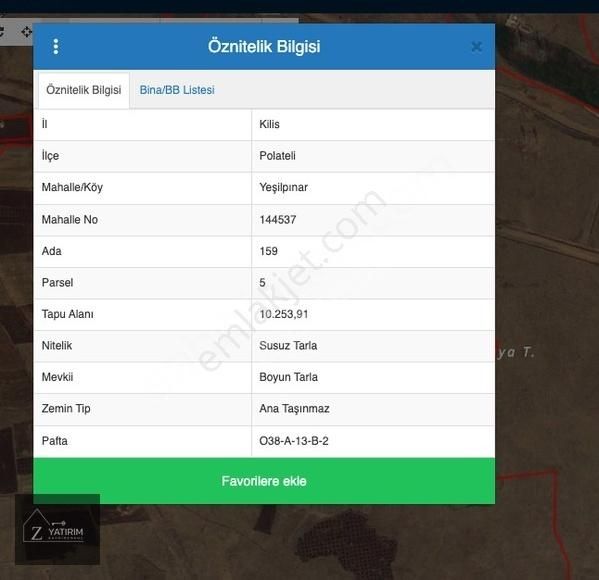 Z Yatırım'dan Polateli Organize Bölgesinde Satılık Fırsat
