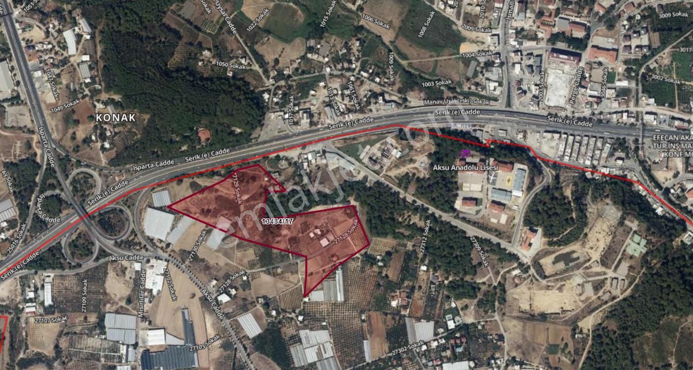 Aksu Hacıaliler'de Hisseli 728m2 Tarla