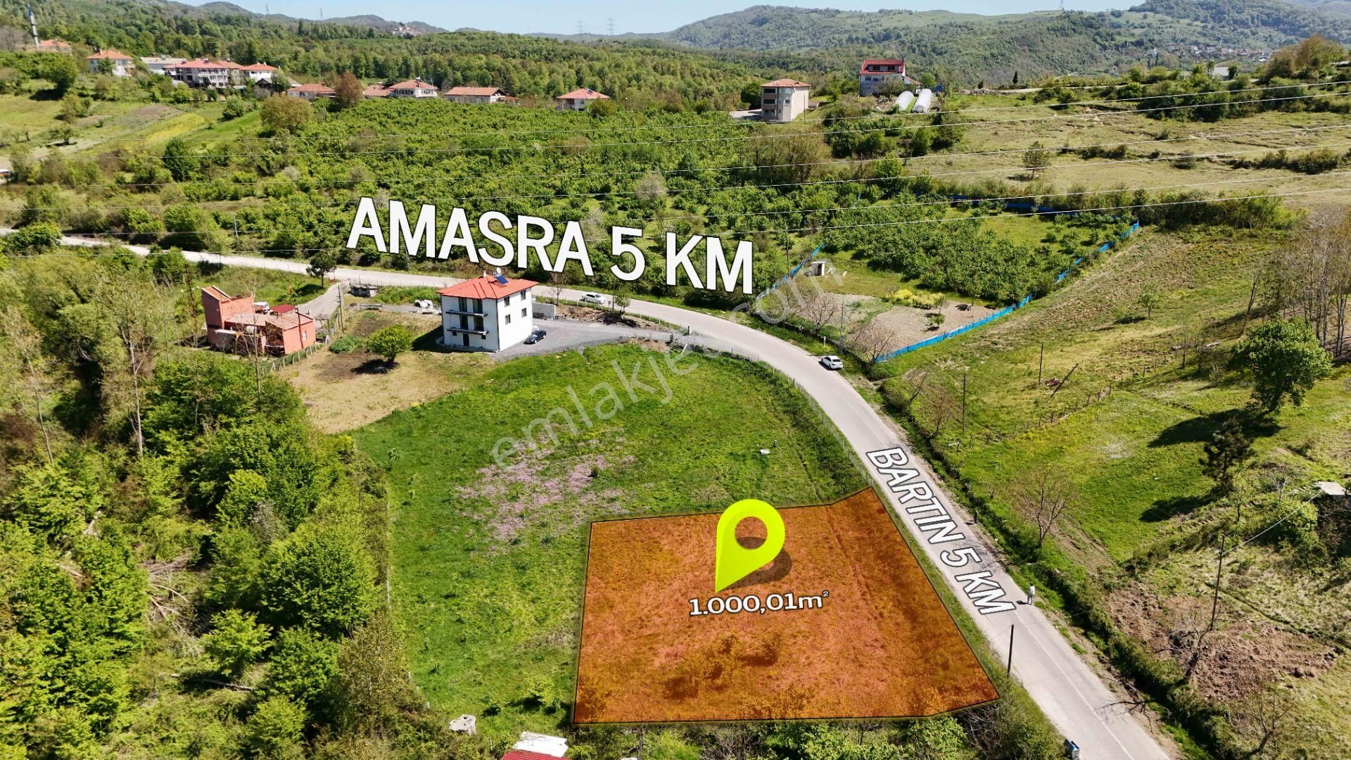Bartın Amasra Kazpınarda Tamamı Ana Yola Cepheli İmarlı Arsa