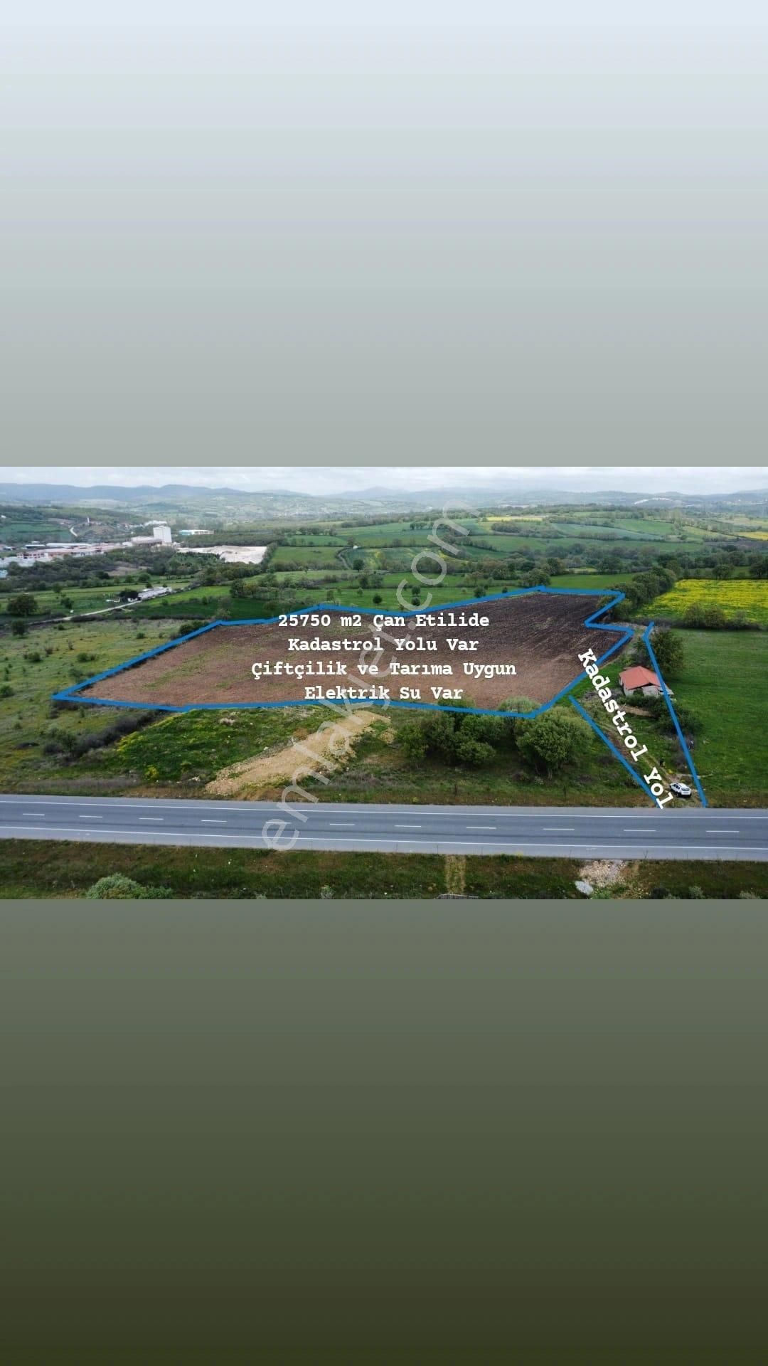 Han Emlak Otomotiv'den Çan Etili Anayol Üstü Satılık Tarla