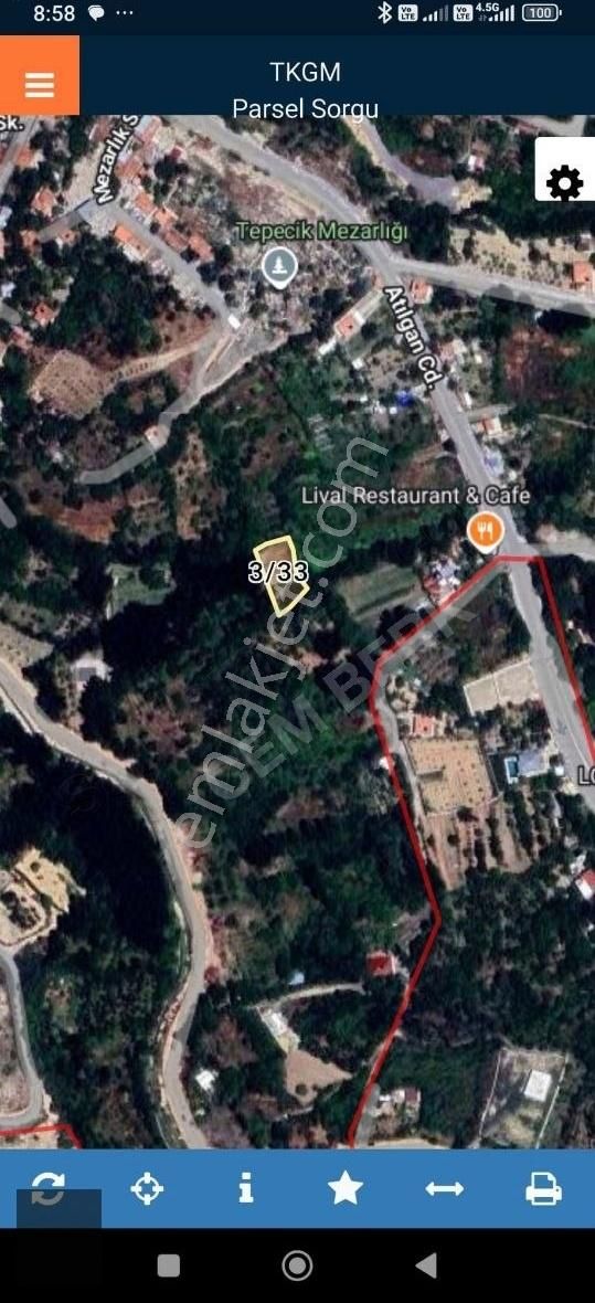 Yeşilyurt Gündüz Arasında Hıroğlu Mevkiinde Satılık 778m2 Bahçe