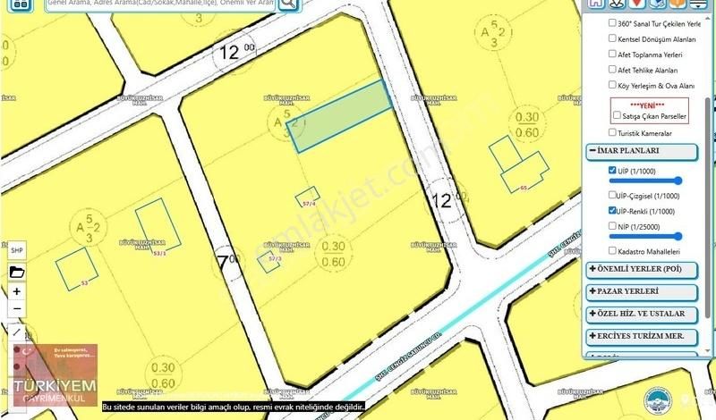 2 Kat Müsadeli Villa Yapımına Uygun 549 M2 Temiz Parsel !