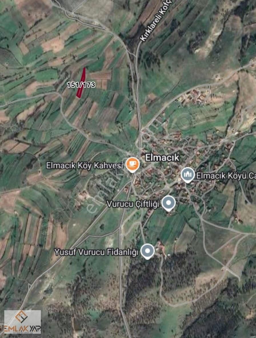 Emlakyaptan Kırklareli Kofçaz Elmacıkta İmara Yakın 2100m2 Tarla