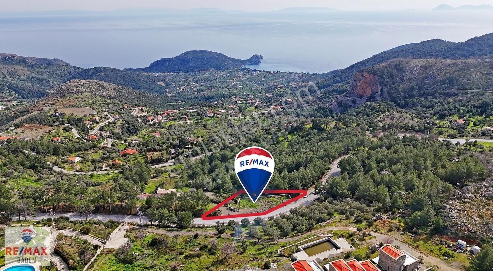 Datça Mesudiye Satılık 991m2 Deniz Manzaralı Tarla (şerefiyeli)