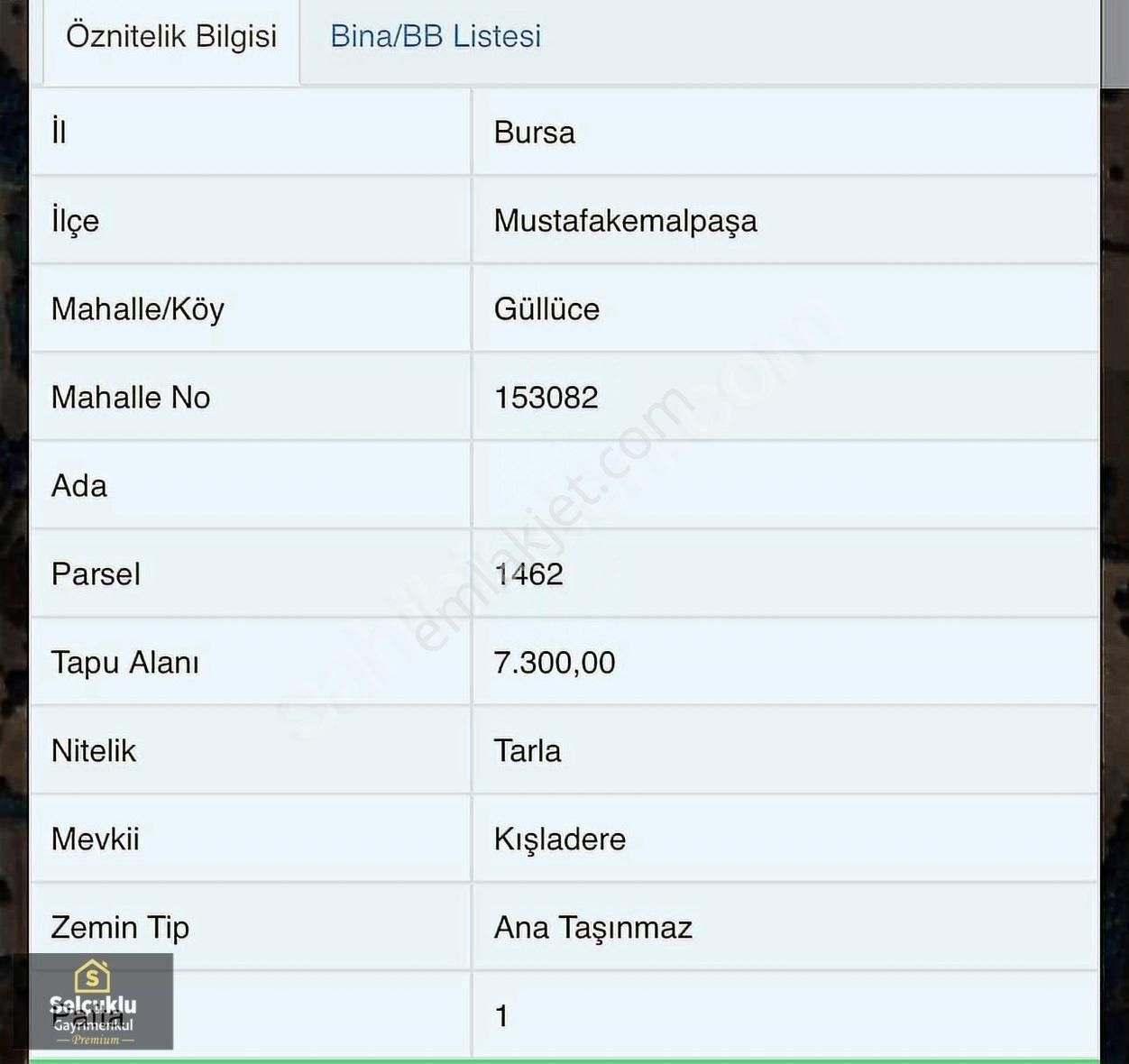 Bursa Mustafakemalpaşa Güllüce Mah. Satılık Uygun Fiyat Tarla