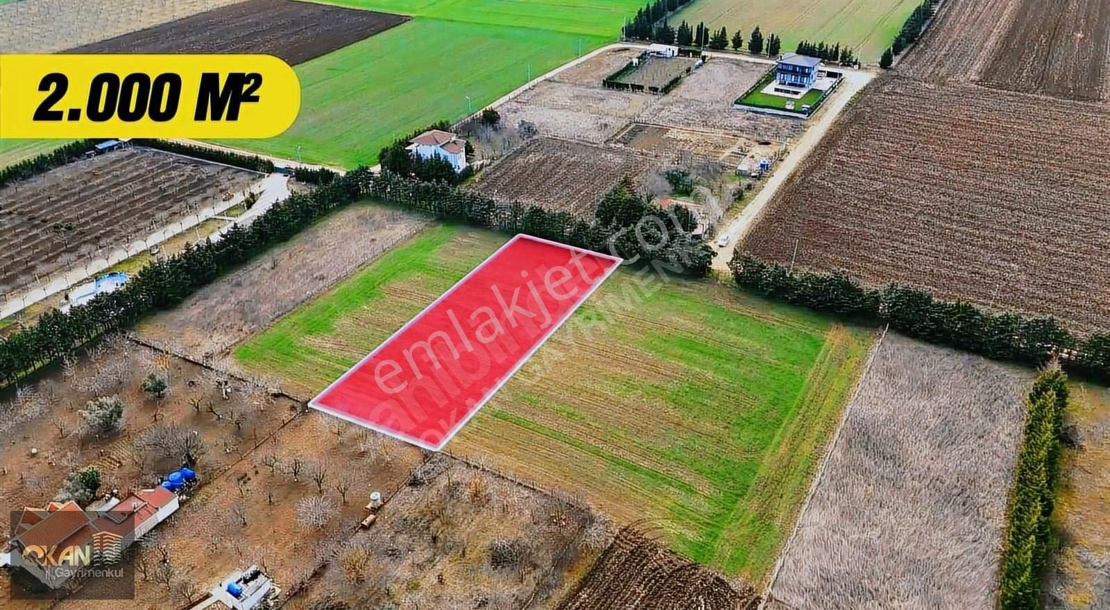 Gümüşyaka'da Satılık 2000 M2 Villa İmarlı Arsa