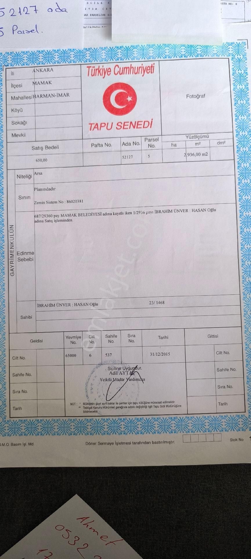 15 Kat İmarlı Arsa - Görsel 3