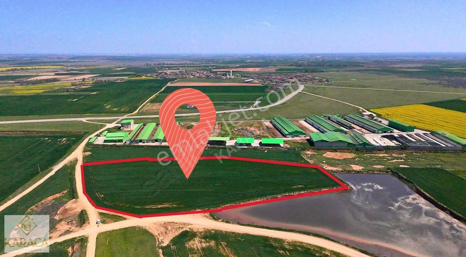 Karaca'dan Lüleburgaz Oklalı Köyü'nde Satılık Çiftlik Arazisi