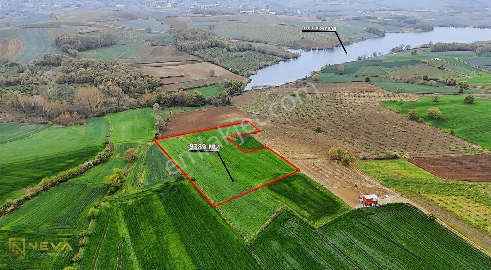 Kaynarca Okçular Mah. Satılık 9389 M2 Gölet Manzaralı Tarla