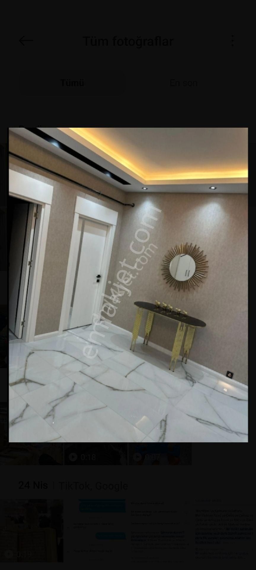 Doğal Manzaralı 3+1 Daire İçi Full Yapılı Asma Tavan Vestiyer Göme Dolab Mutfak Dolabı