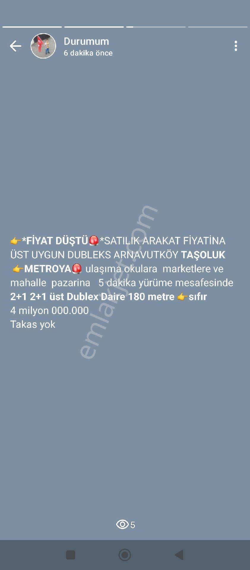Arnavutköy Satılık Düblex