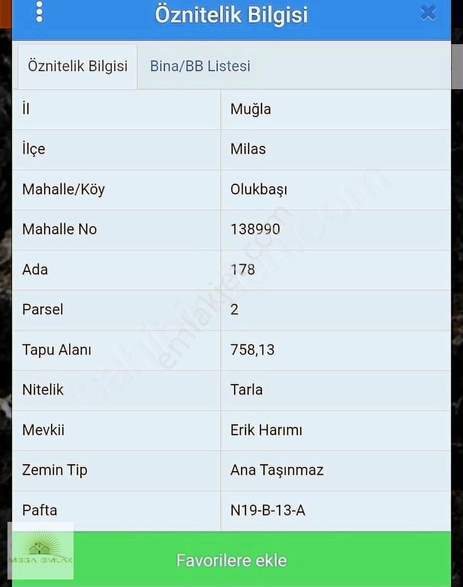 Muğla Milas Satılık Tarla