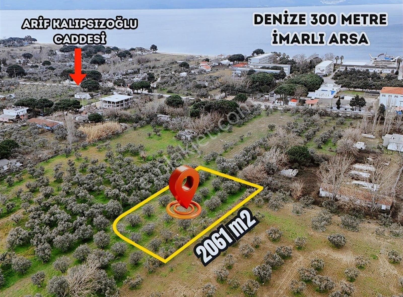 Balıkesir Erdek'te Denize 300 Mt 2061 M2 Arsa Turizm + Konut