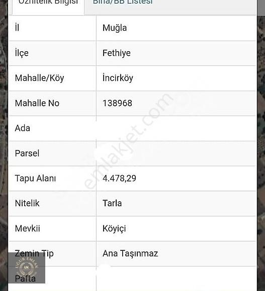Uğur Emlaktan İncirköyde Kupon 920 M2 Yola Sıfır Satılık Arazi