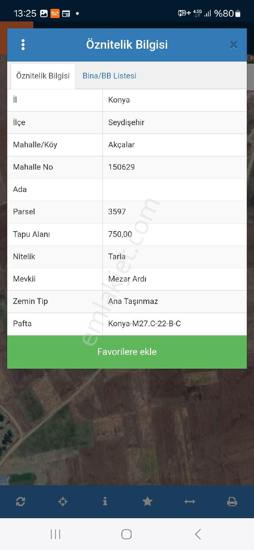 Akçalarda Satılık Tarla