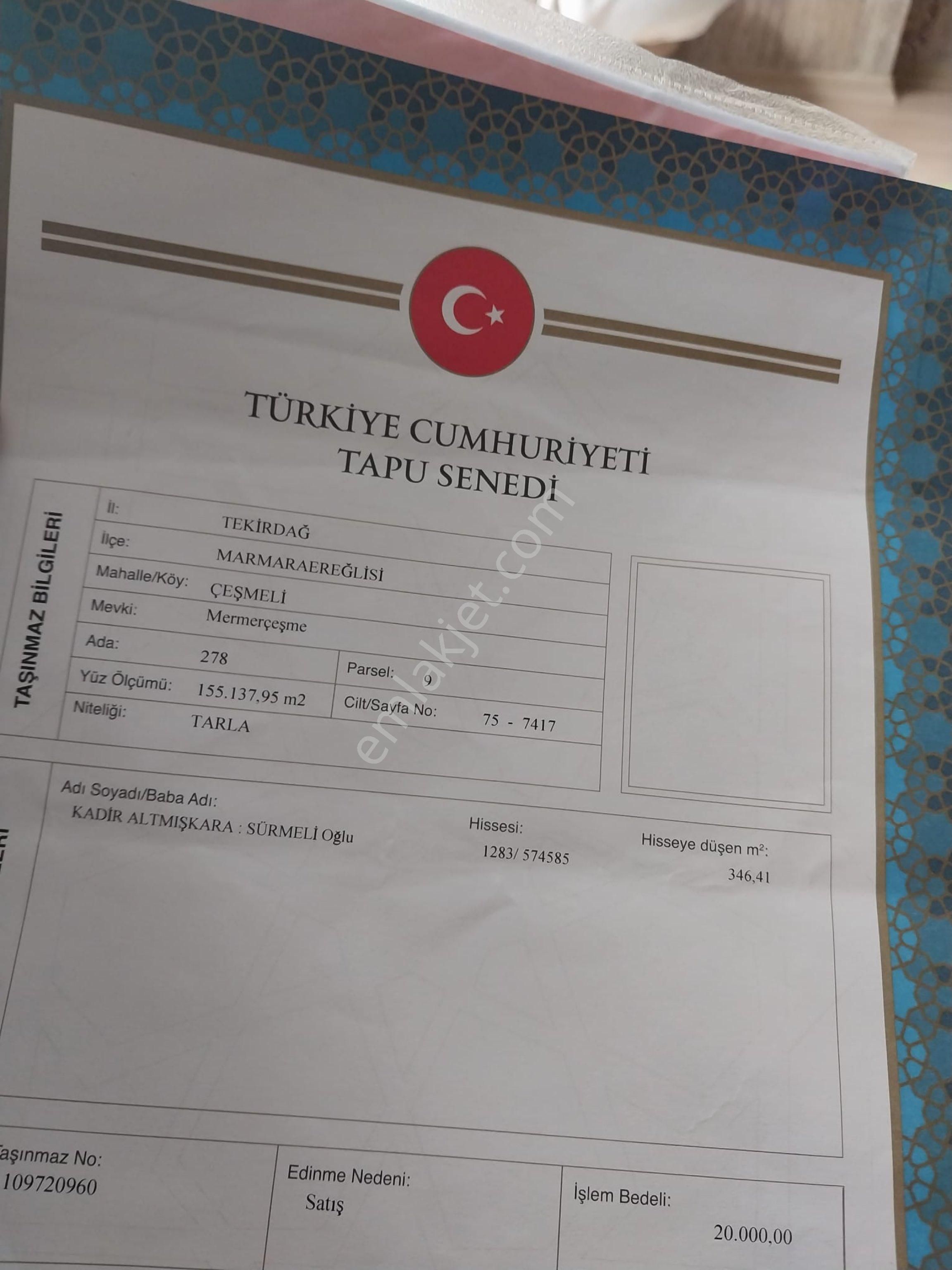 Acil Sahibinden Satılık Arsa