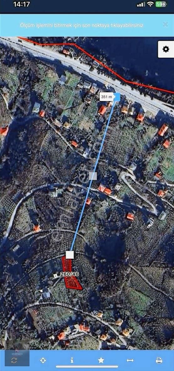 Hatipoğlu Gayrimenkulden Satılık 1211 M2 Deniz Manzaralı Arsa