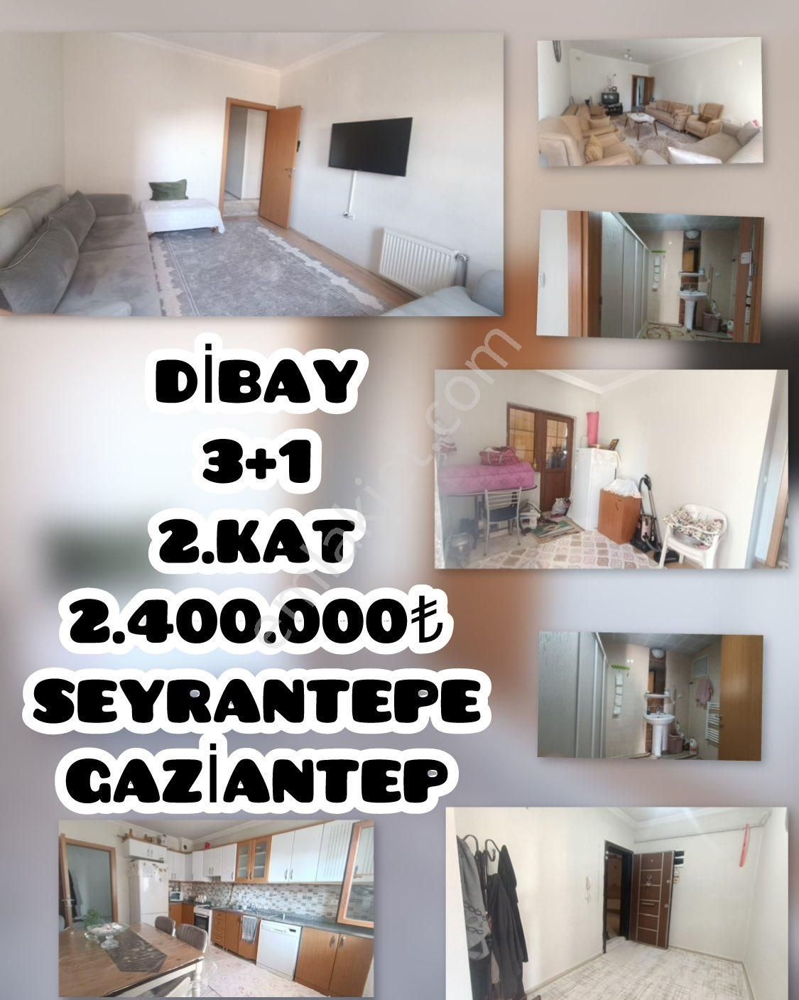 Seyrantepe Dibay 3+1 2.kat 2.400.000₺ Gaziantep