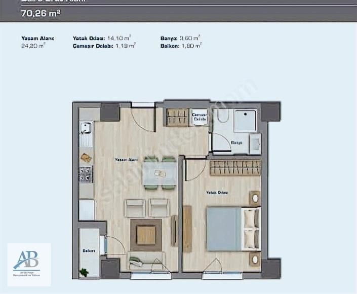 Hepistanbul Sitesi 70 M2 1+1 A Tipi Satılık