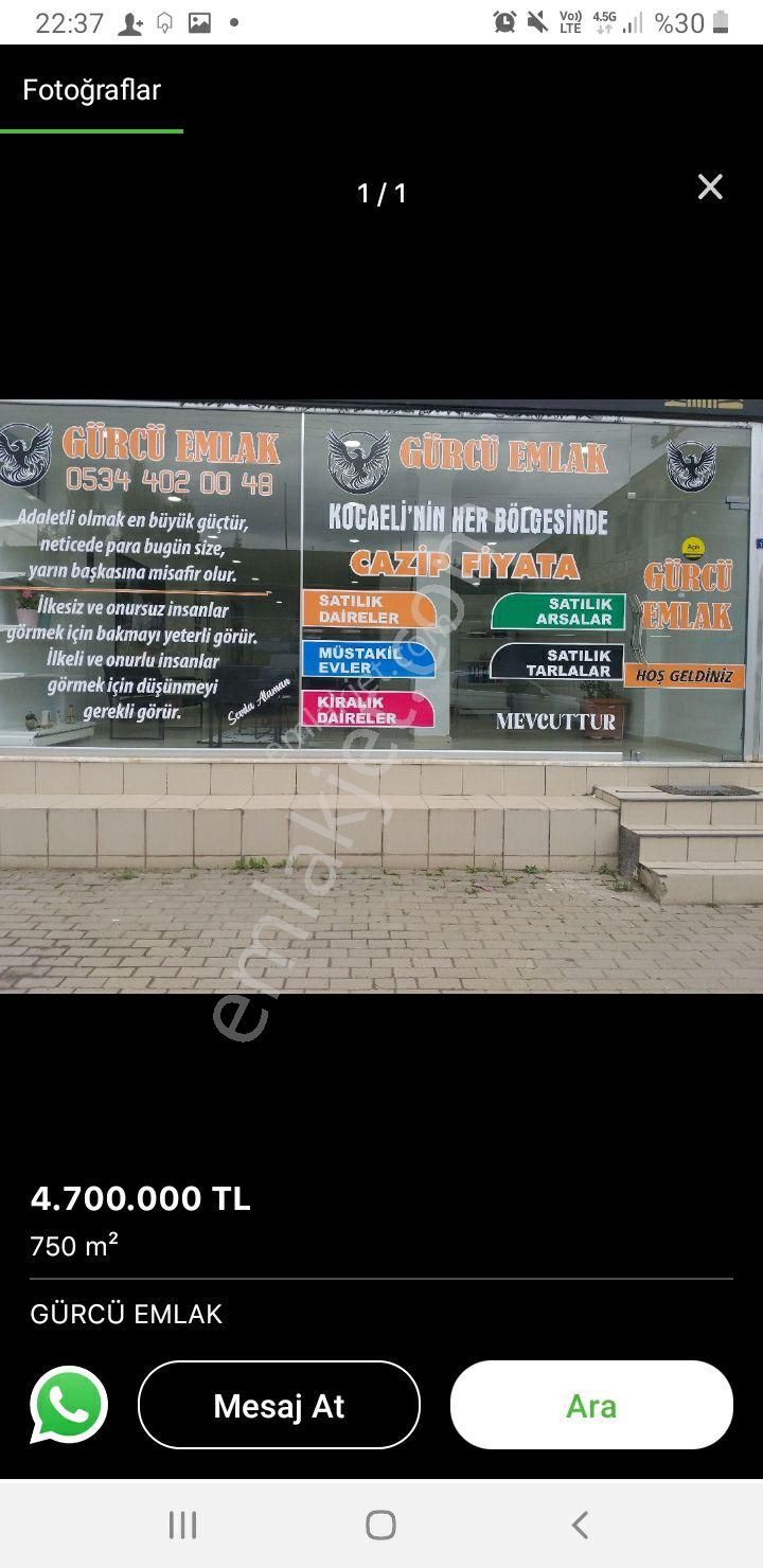 Kocaeli Kartepe Zeray Forum Anatolya Sitesinde 3+1 Dubleks Daire 5.500000