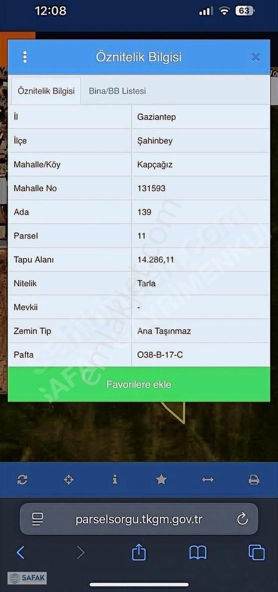 Şafak'tan Kapçagiz Asfaltan Bir İçeri Tek Tapu Fırsat Arazi !