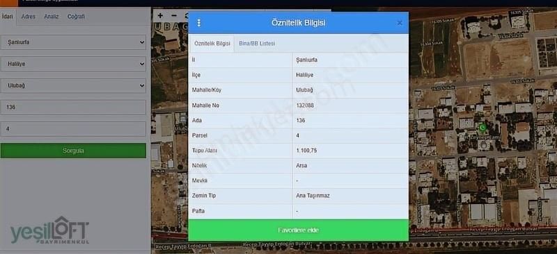 Yeşilloft'dan Ulubağda Satılık Arsa