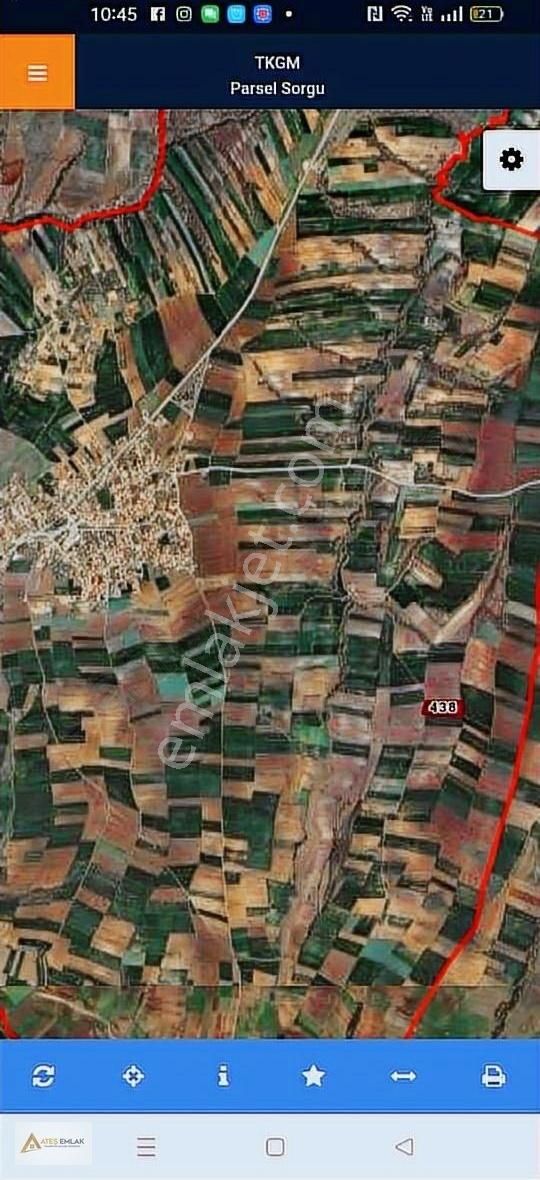 Ateş Emlaktan Büyük Döllük Köyünde Satılık Tarla