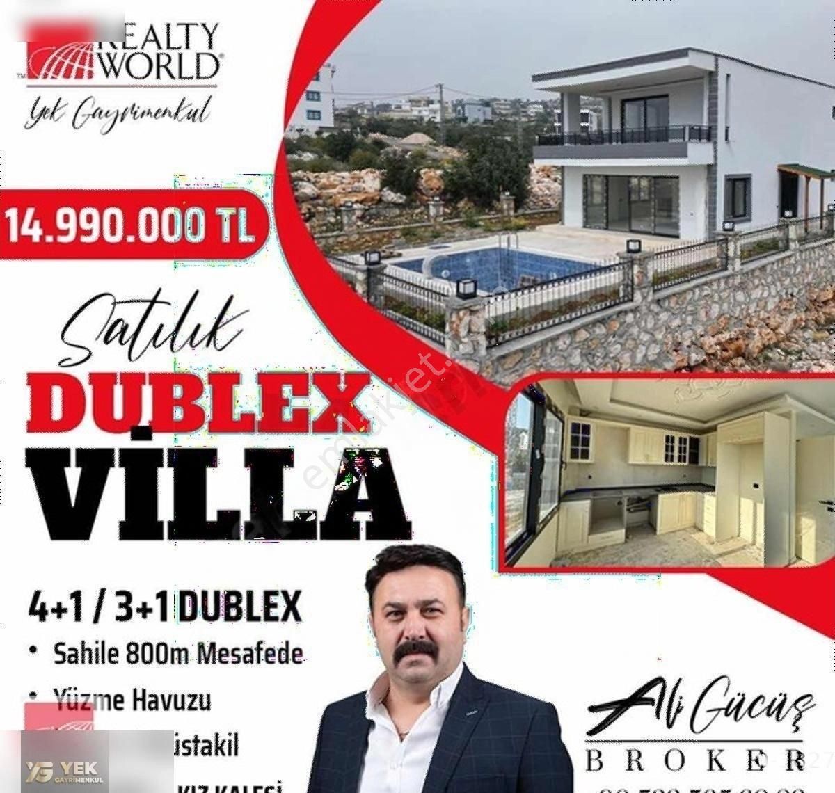 Rw Yek Gayrimenkulden Müstakil Kızkalesi Manzaralı Satılık Villa