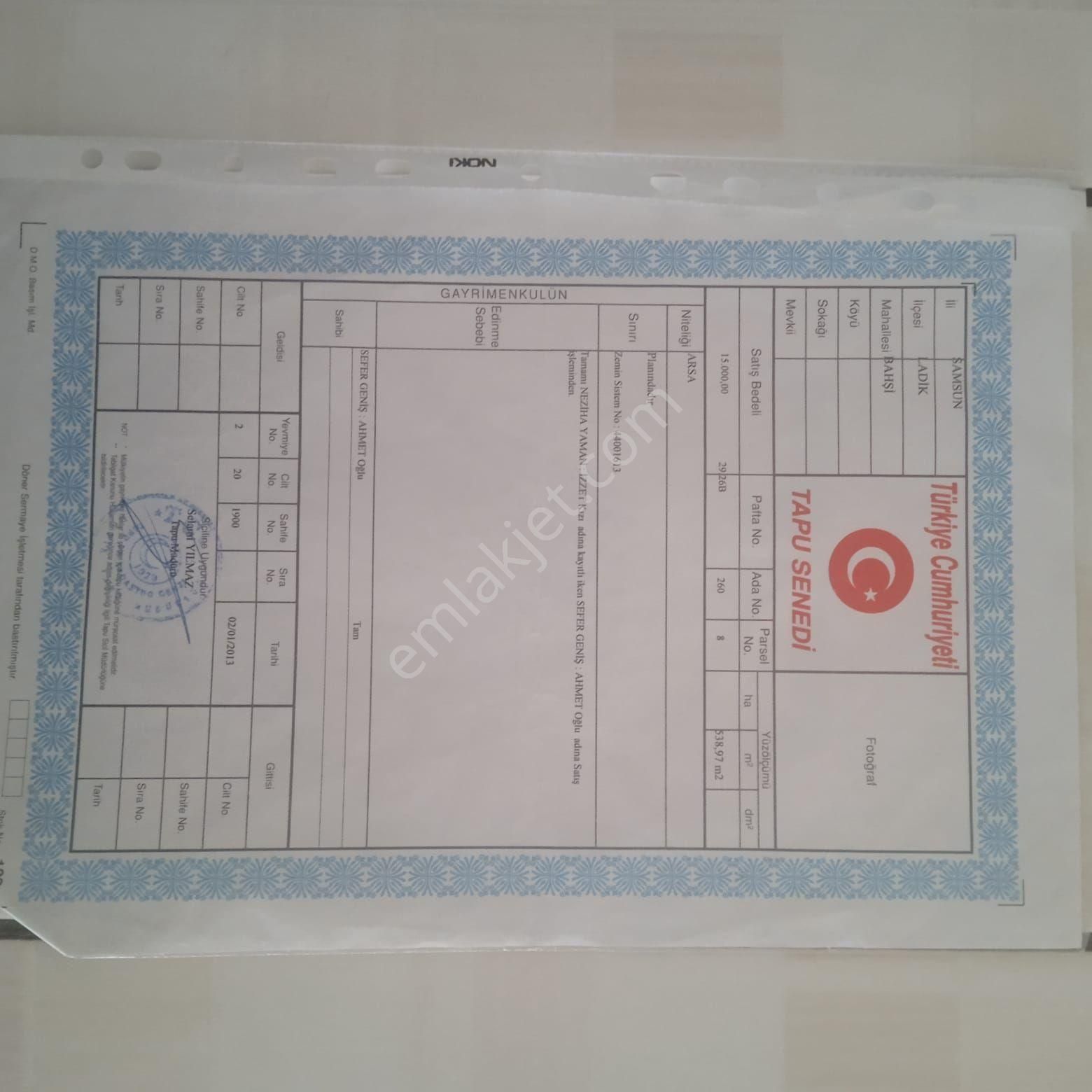 Fahri Ünal'dan Satılık Fırsat Arsa