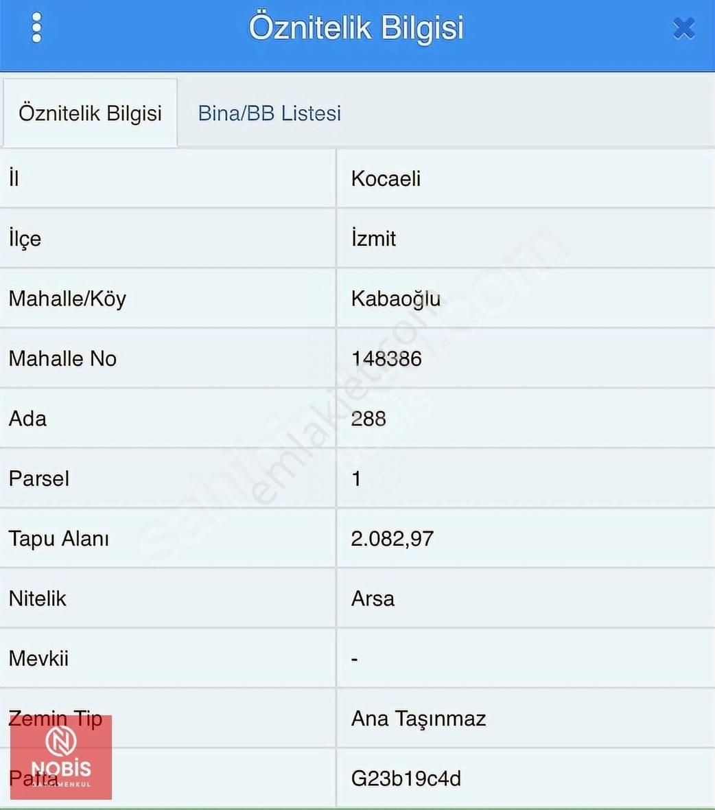 İzmit Kabaoğlu Satılık İmarlı Arsa