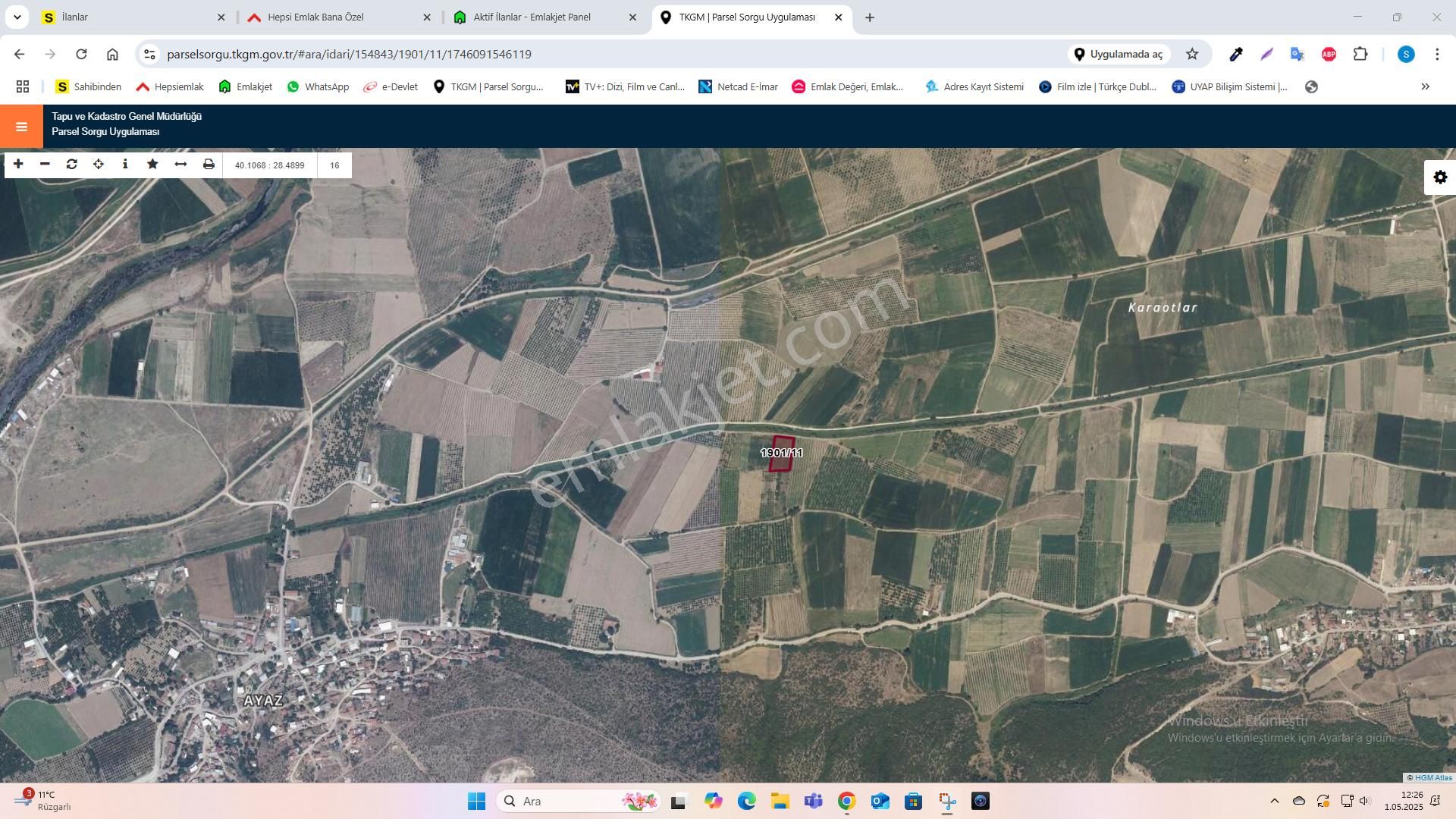 Ayaz Köy 3 Dönüm Tarla