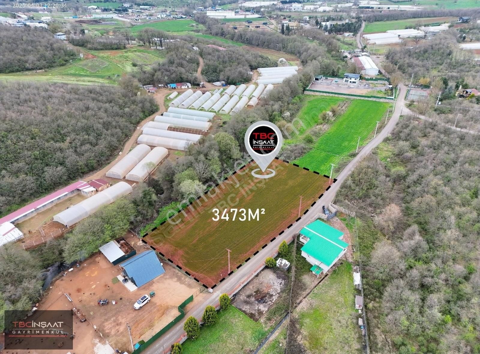 *** Tbc'den Gebze Ovacık'da Satılık ( 3.473 M² ) Tarla ***