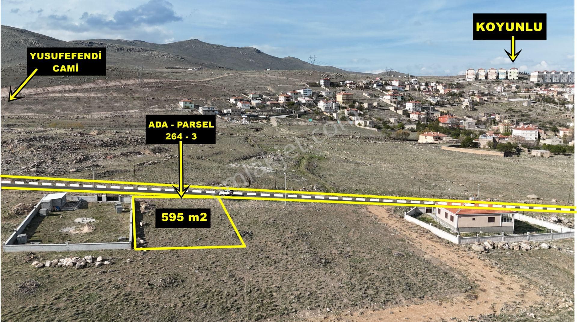 E.gökal Koyunlu Yola Cephe Mükemmel Konum 594 M2 Arsa !