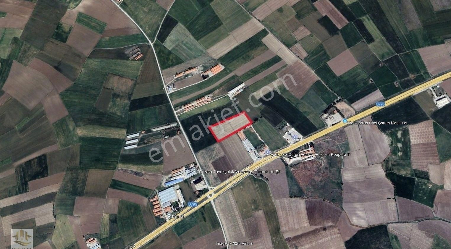Yuvam Gayrimenkul'den Çorum Ankara Yolu Üzeri Satılık Tarla