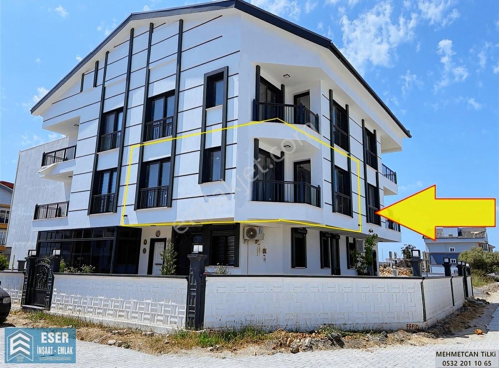 Sahile 2.800 Metre Mesafede Asansörlü Köşebaşı Sıfır 2+1 Daire