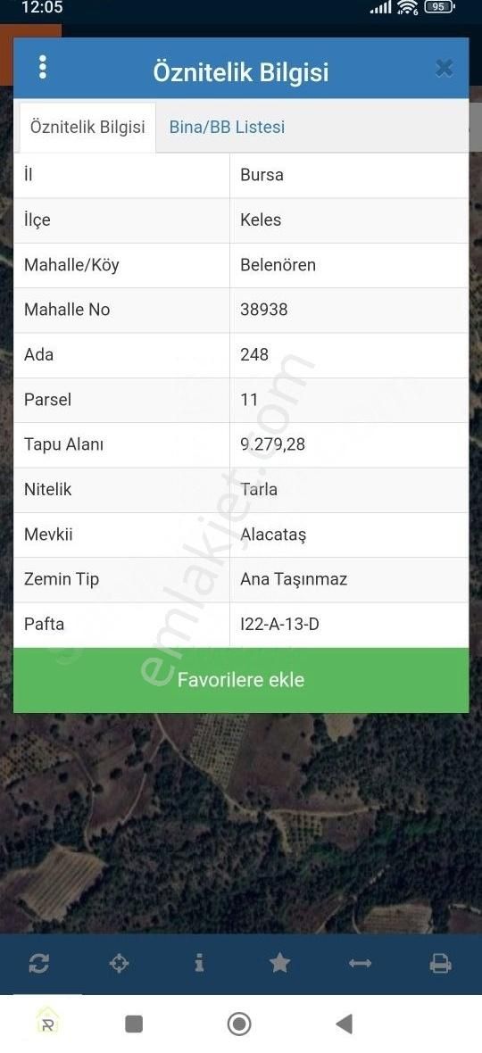 Relax Tr Gayrimenkul Bursa Keles Belenören Satılık Tarla