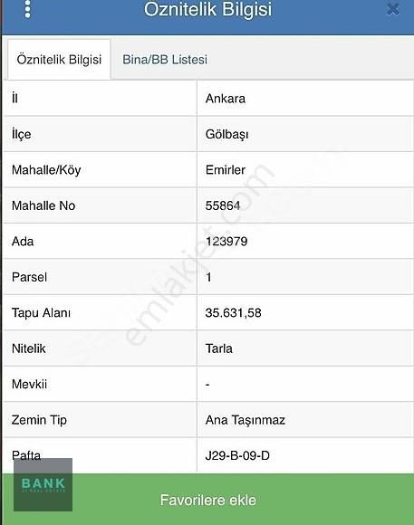 Gölbaşı Emirler Mah. Yatırımlık 35.000 M2 Kupon Satılık Tarla