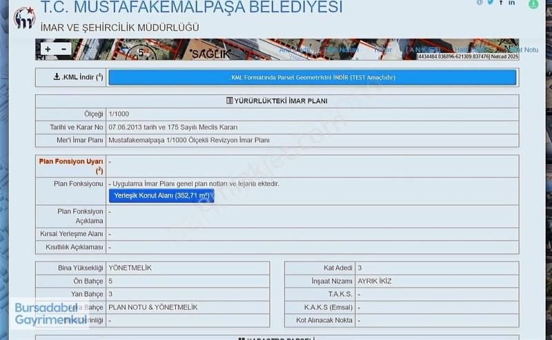 Bursadabul'dan Züferbey Mah Güzel Konumda Arsa 352.m2 - Görsel 8