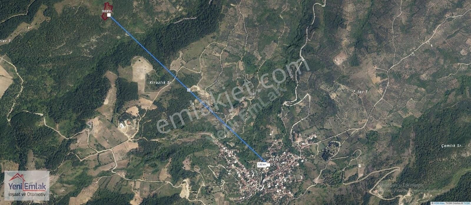 Yeni'den Bursa Orhangazi Yenisölözde 5140 M2 Satılık Tarla