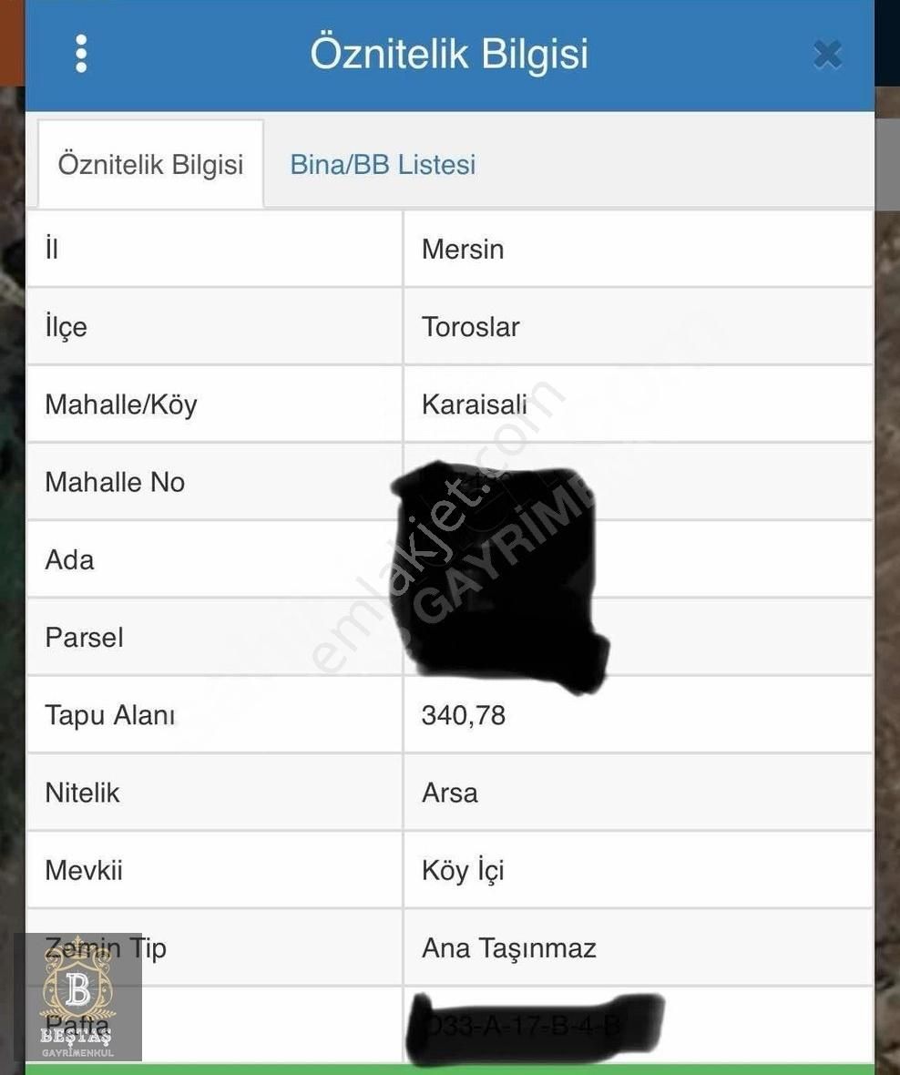 1-beştaştan Karaisalıda Yola Yakın İmarlı Satılık Arsa