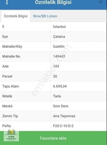 ⫷cnr⫸ _ Çatalcada İzzettin Mah.harika Konumda 300 M2