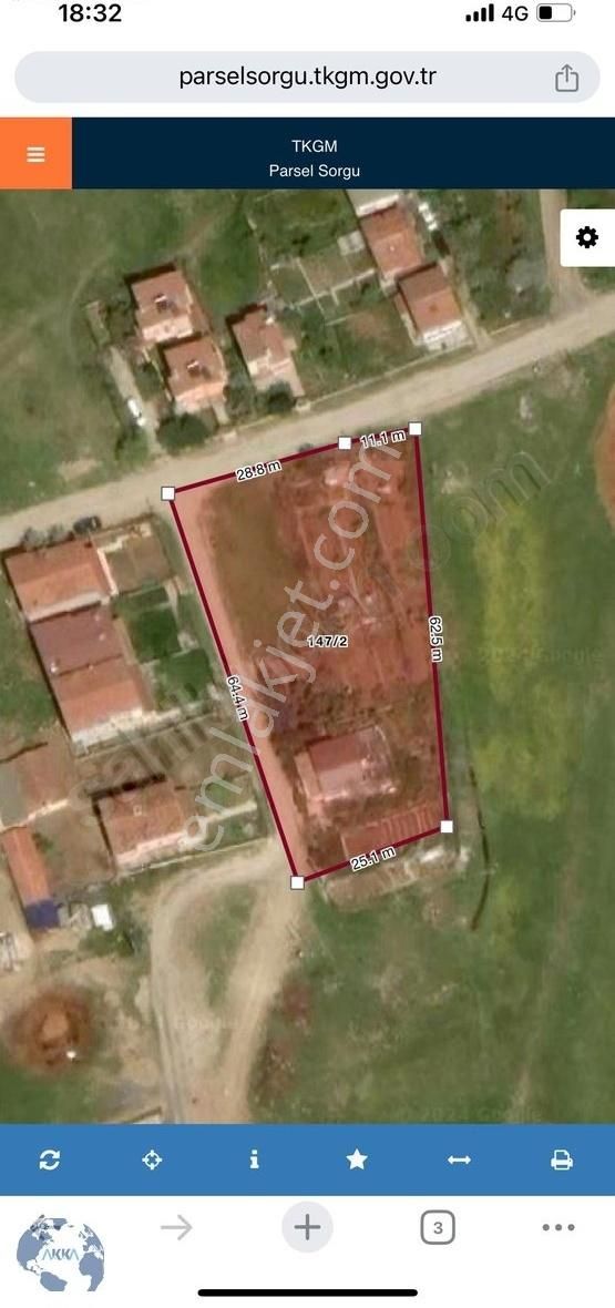 Tekirdağ Sultanköy Merkezde 686 Mt Satılık Arsa